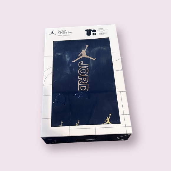 Jordan Other - New In Package NewbornJordan 3-Piece Set in Black with Gold Logo Size 0-6 Months